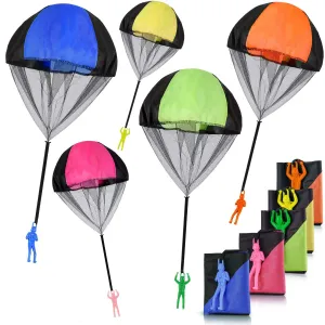 10-Pack: Tangle Free Throwing Parachute Toy