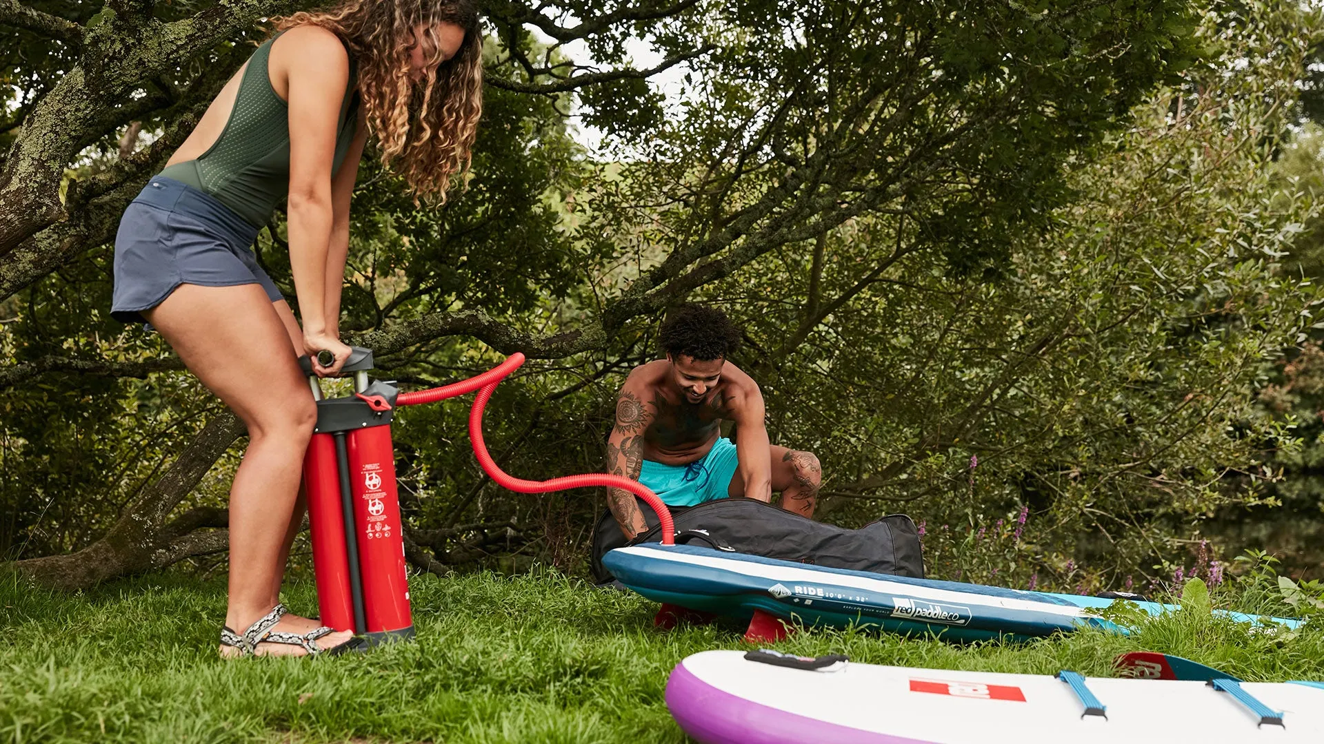 10’6″ RIDE MSL SUP INFLATABLE PADDLE BOARD PACKAGE - RED PADDLE