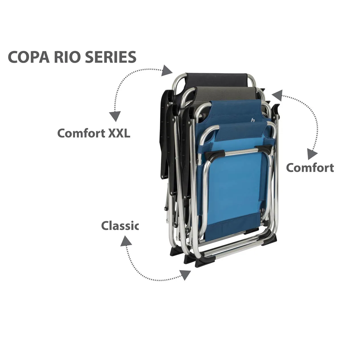 Bo-Camp Chair Copa Rio L Aluminium Graphite