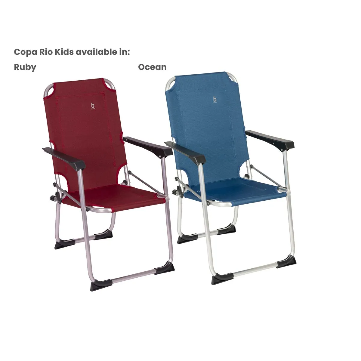 Bo-Camp Child's Chair Copa Rio Aluminium Ruby