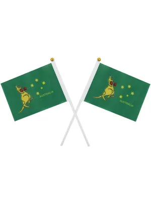 Boxing Kangaroo 10 Pack Of 15cm Australian Flags