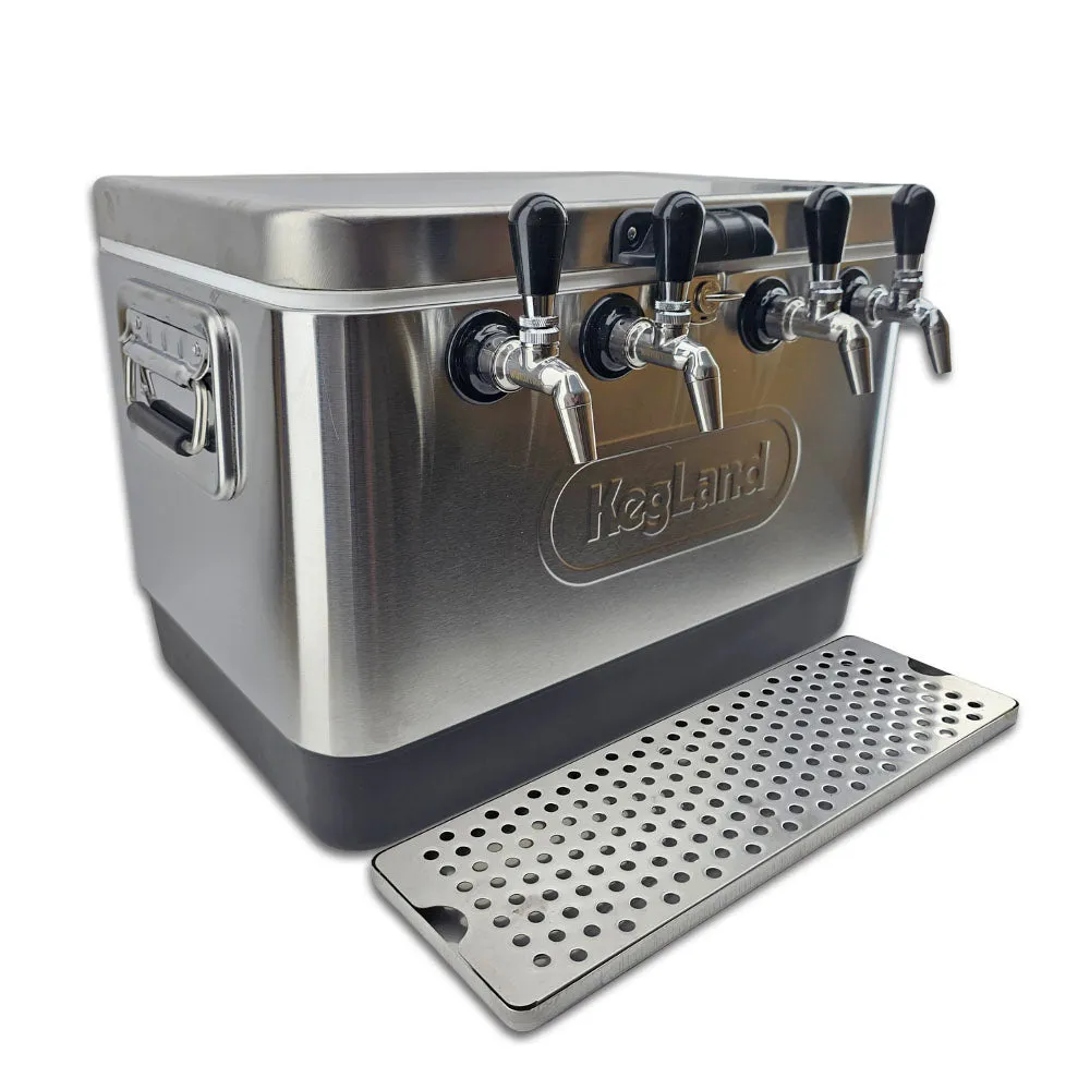 Four Tap Jockey Box Builder - Stainless Steel Cooler