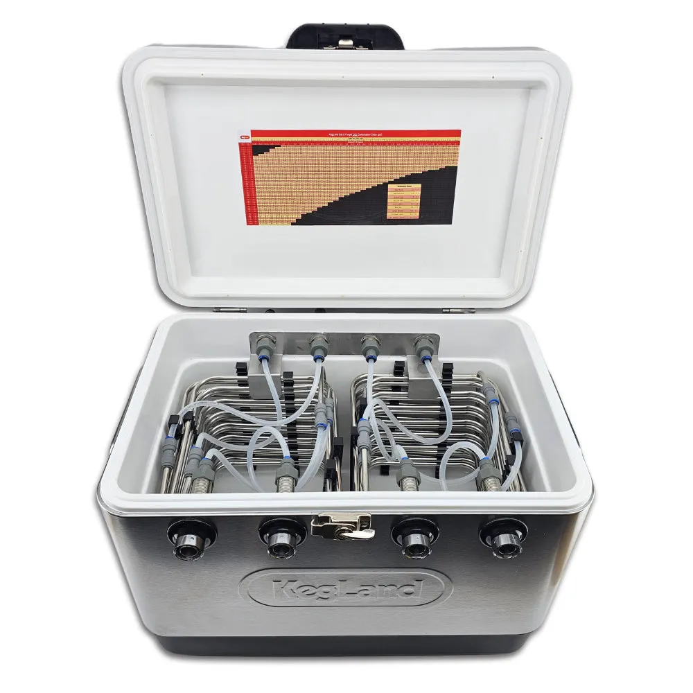 Four Tap Jockey Box Builder - Stainless Steel Cooler