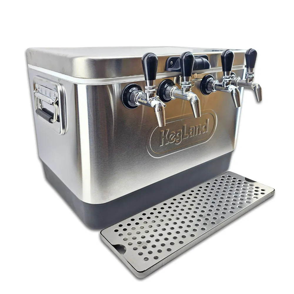 Four Tap Jockey Box Builder - Stainless Steel Cooler