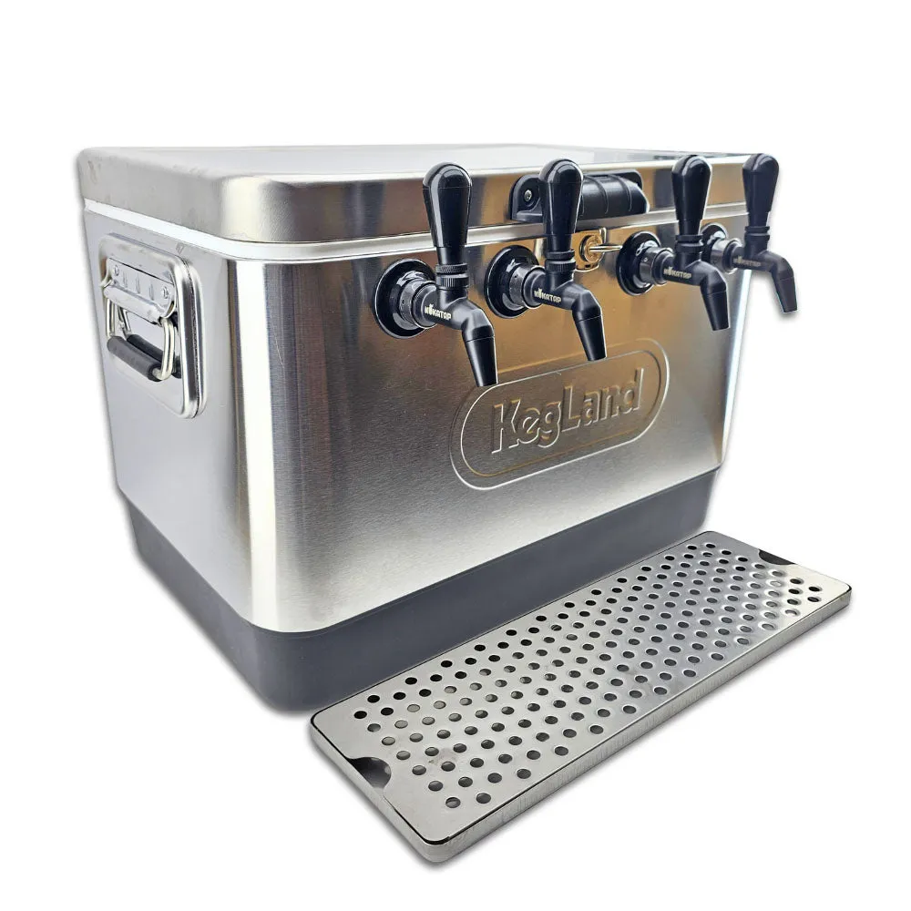 Four Tap Jockey Box Builder - Stainless Steel Cooler
