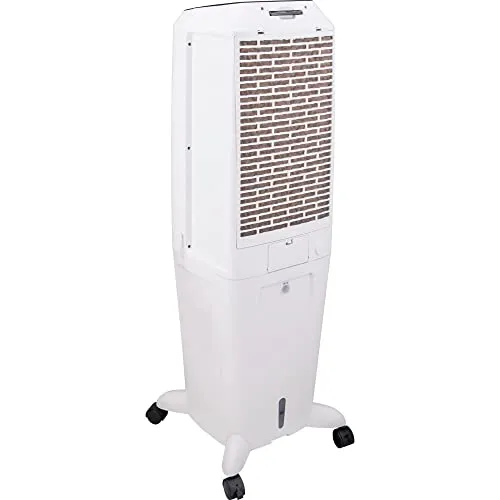 Honeywell 2.6 Gallon Indoor Portable Evaporative Air Cooler for Garage, Basement, Attic, 115V, for up to 120 Sq. Ft. with Remote, Quiet, Low Energy, Compact, White