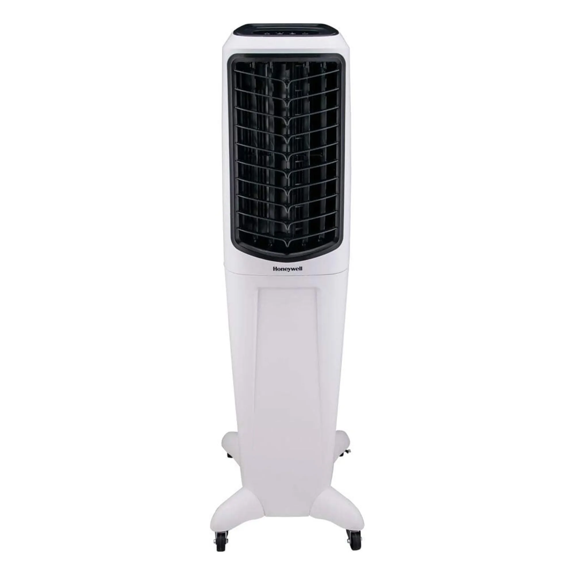 Honeywell 2.6 Gallon Indoor Portable Evaporative Air Cooler for Garage, Basement, Attic, 115V, for up to 120 Sq. Ft. with Remote, Quiet, Low Energy, Compact, White