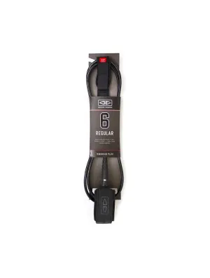 Ocean & Earth 6’0 Regular Moulded Surf Leash Black