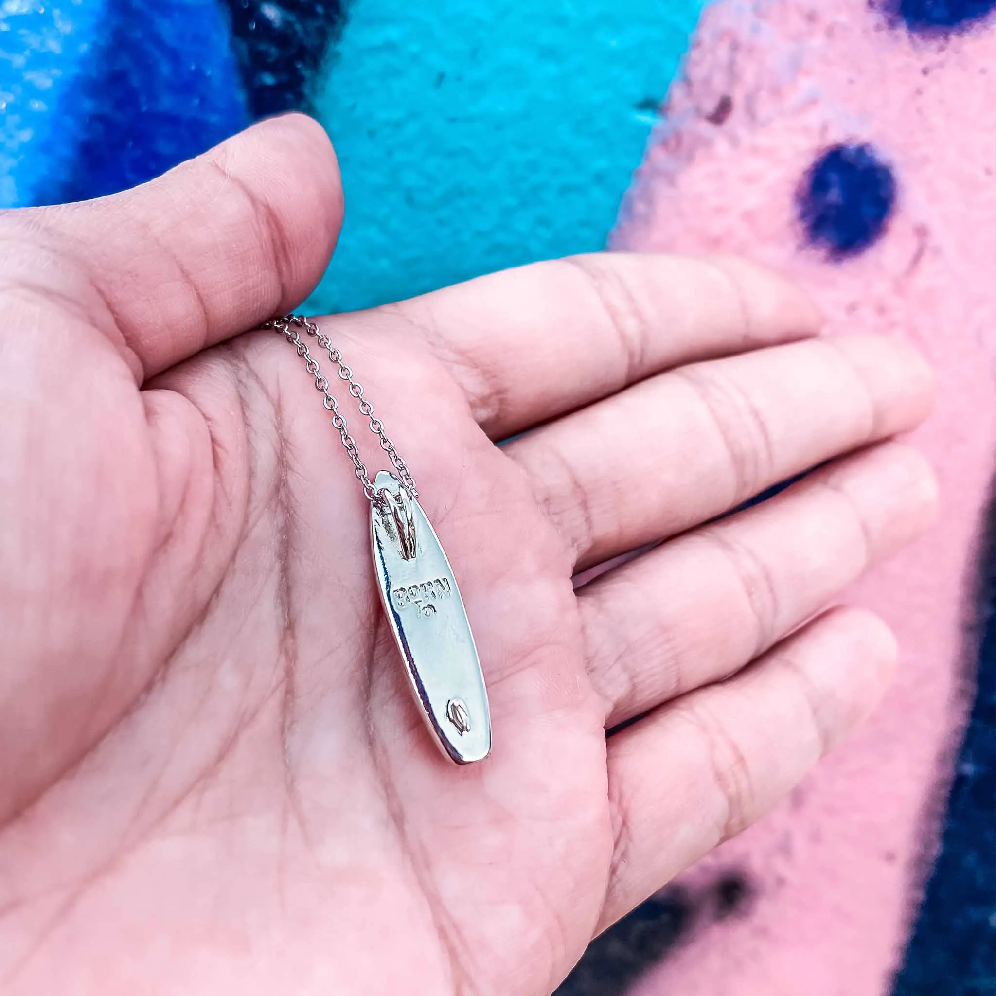 OCTOBER Birthstone Paddle board Necklace in Tourmaline