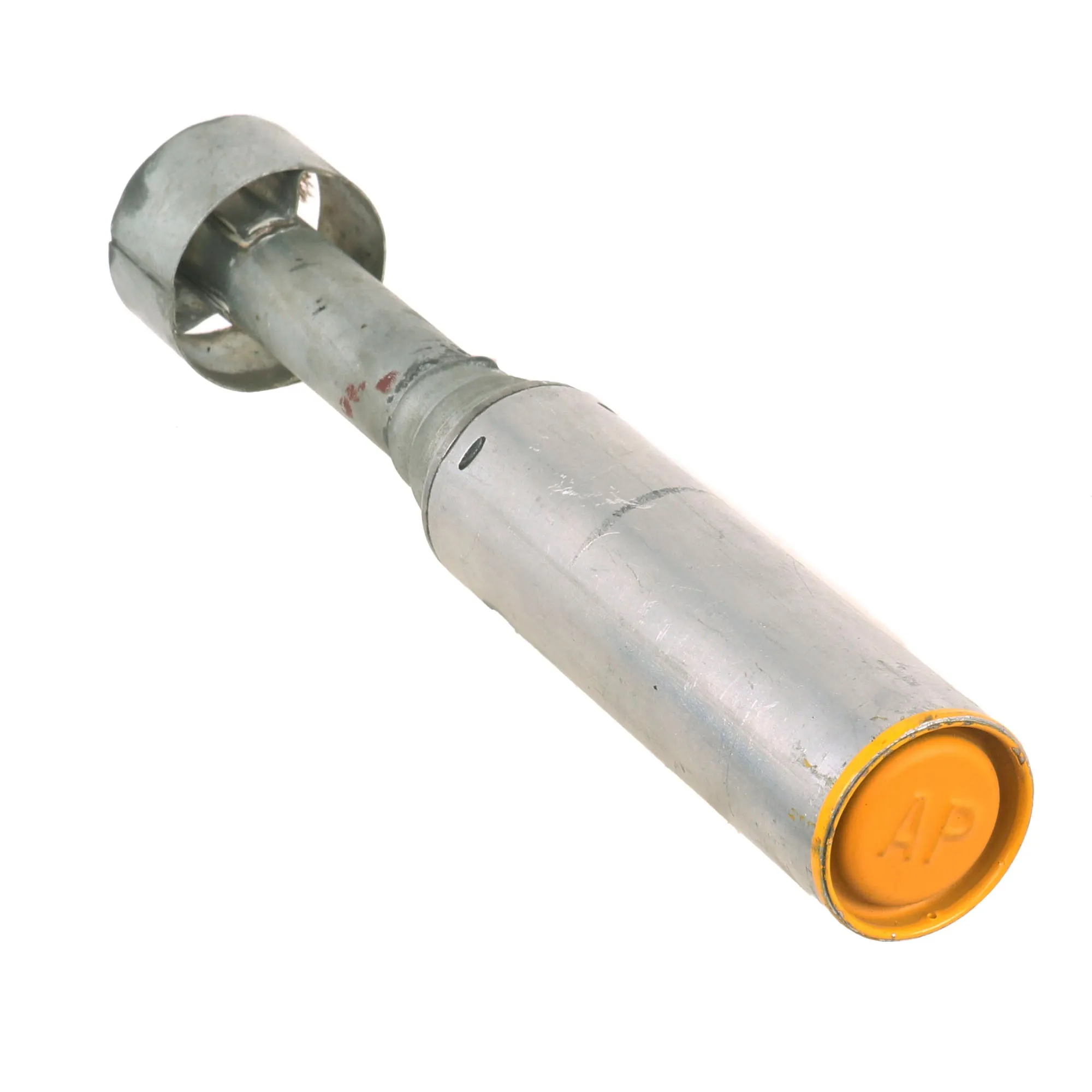 Original U.S. WWII M21A1 Amber Star Signal Parachute Flare in Tube - Dated August & October 1944