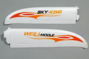 XK Sky King Glider Red 750mm Wing Set